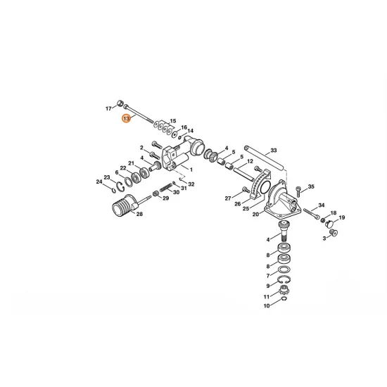 STIHL Śruba z łbem walcowym IS M5x86x20 9022 341 1163